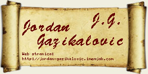 Jordan Gazikalović vizit kartica